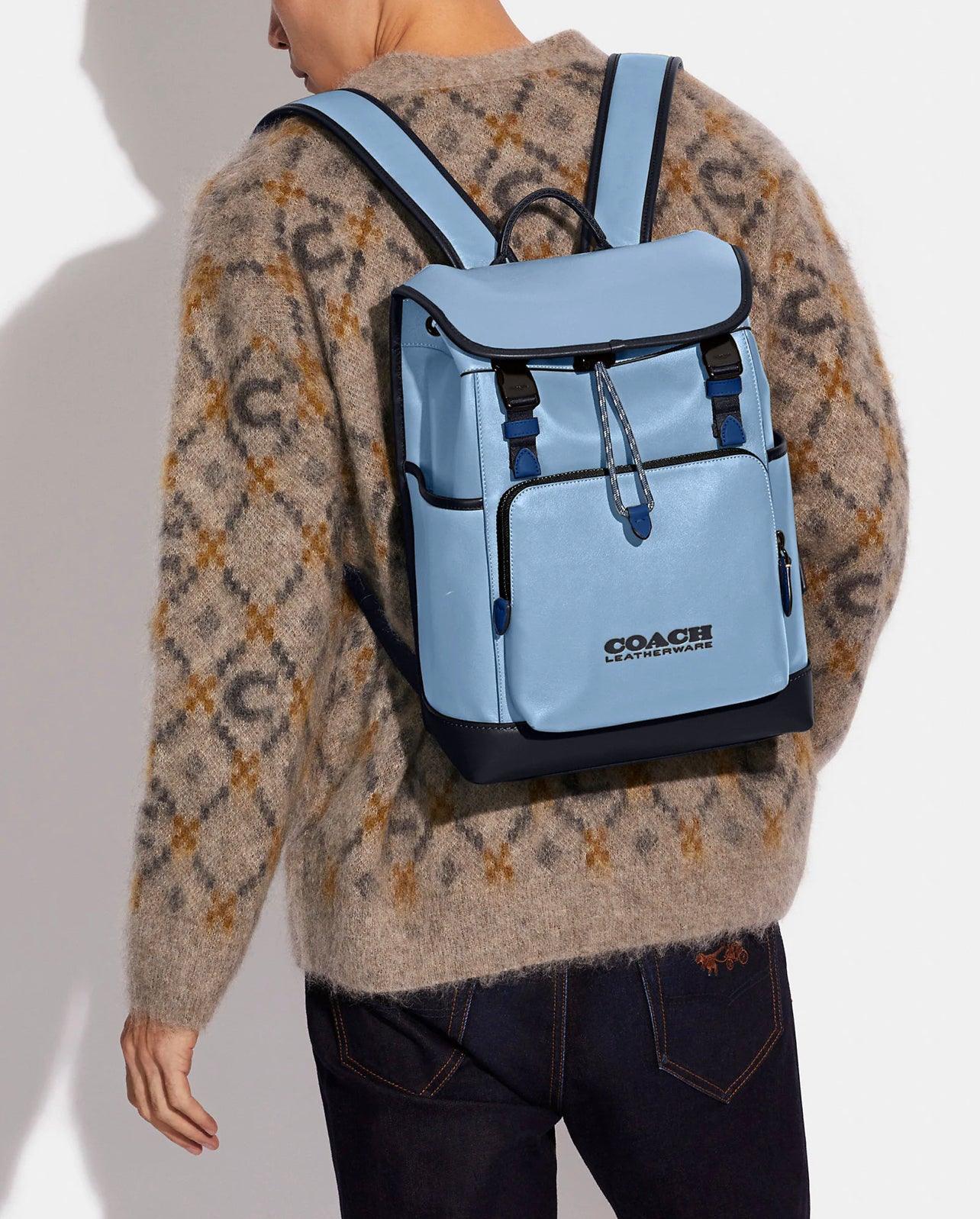 Coach League Flap Backpack in Colorblock