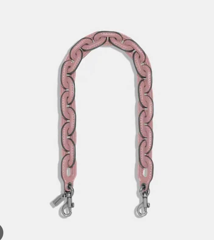 Coach Leather Covered Short Chain Strap