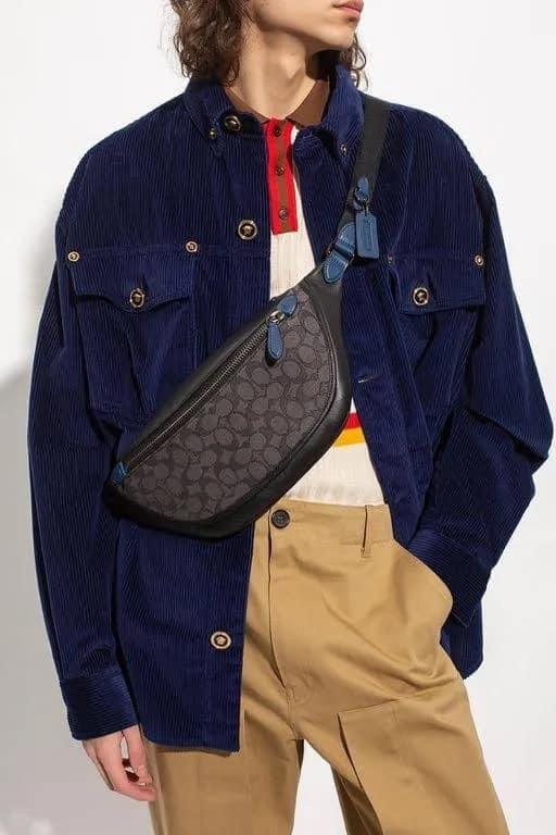 Coach League Belt Bag in Signature Jacquard