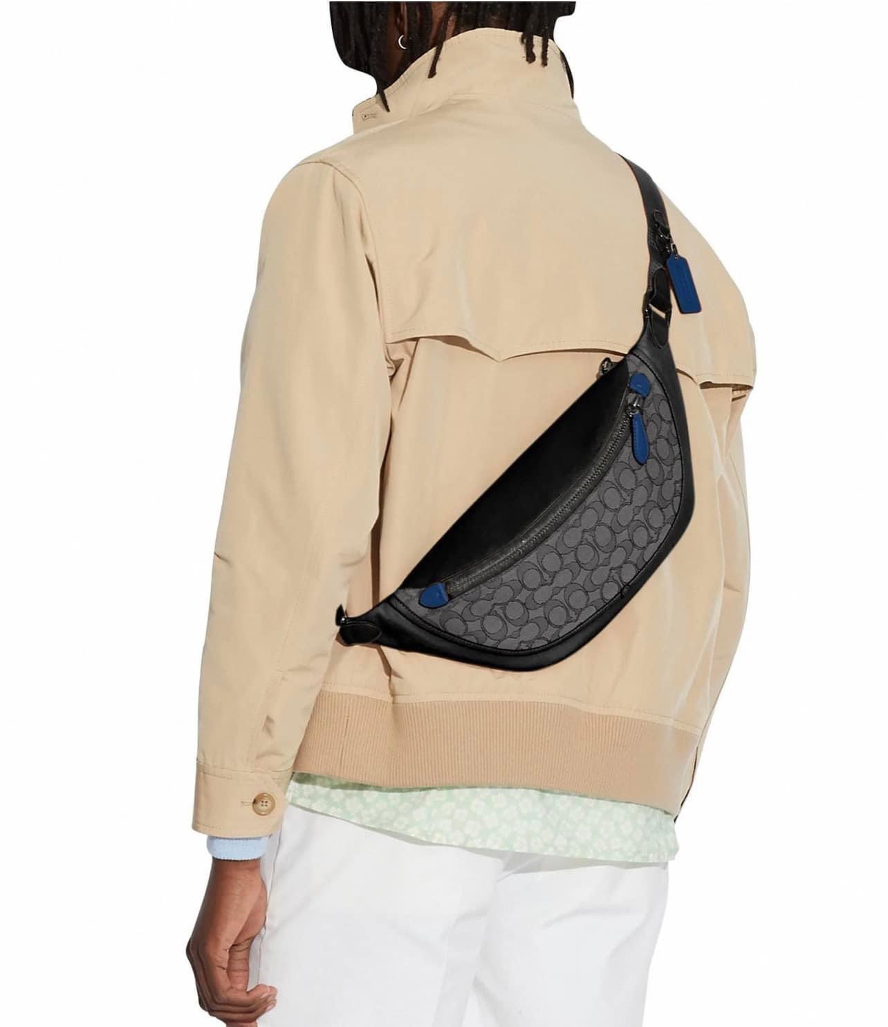 Coach League Belt Bag in Signature Jacquard