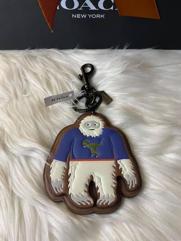 Coach Fuzzy Leather Bag Charm