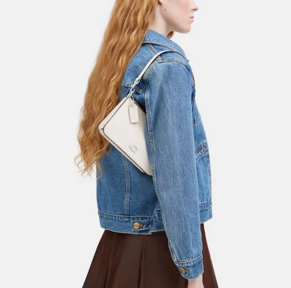 Coach Pouch Bag with Signature Canvas Detail