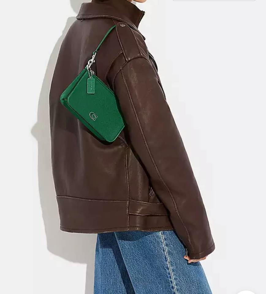 Coach Pouch Bag with Signature Canvas Detail