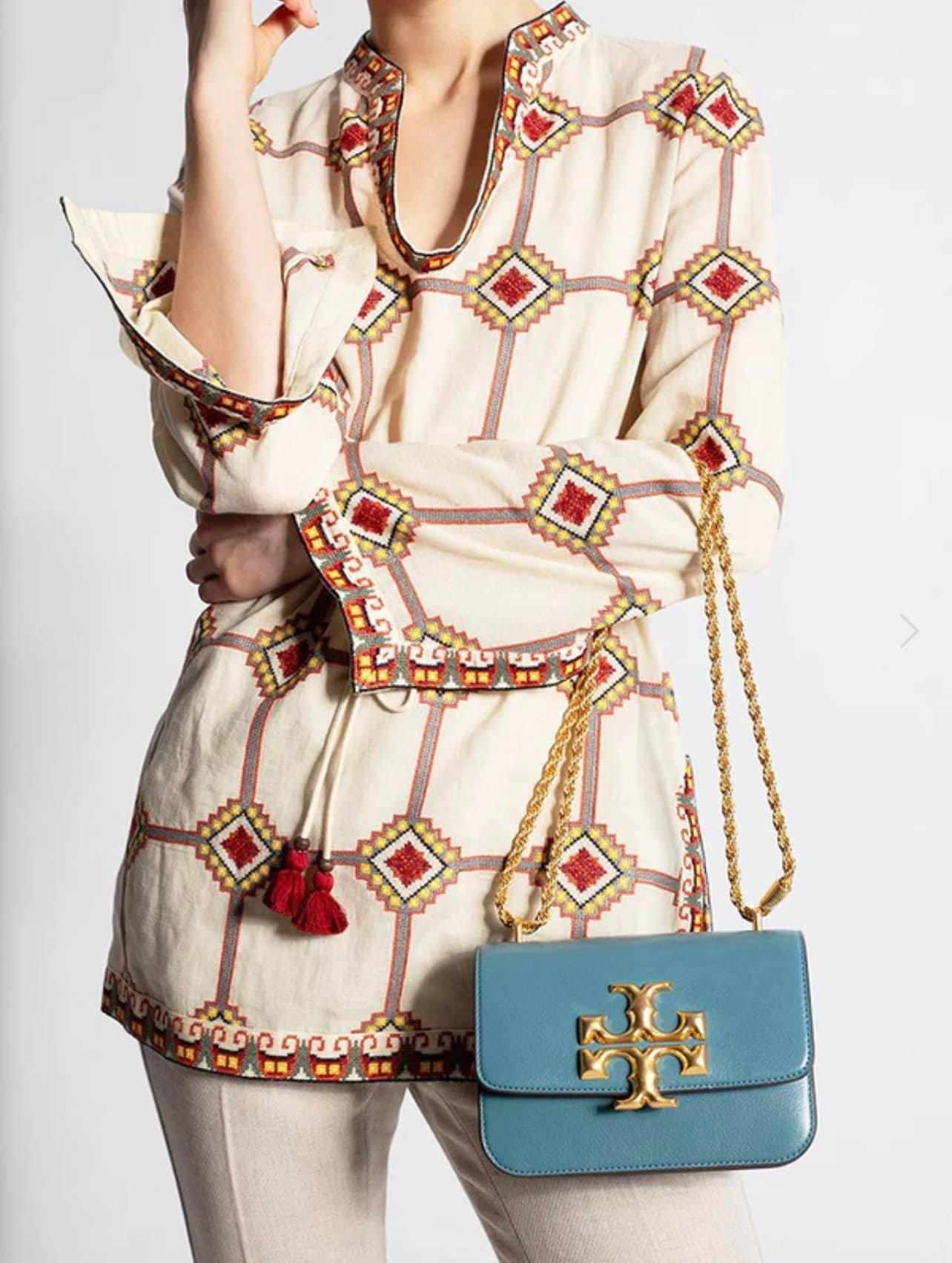 Tory Burch Eleanor Textured Small Convertible Shoulder Bag