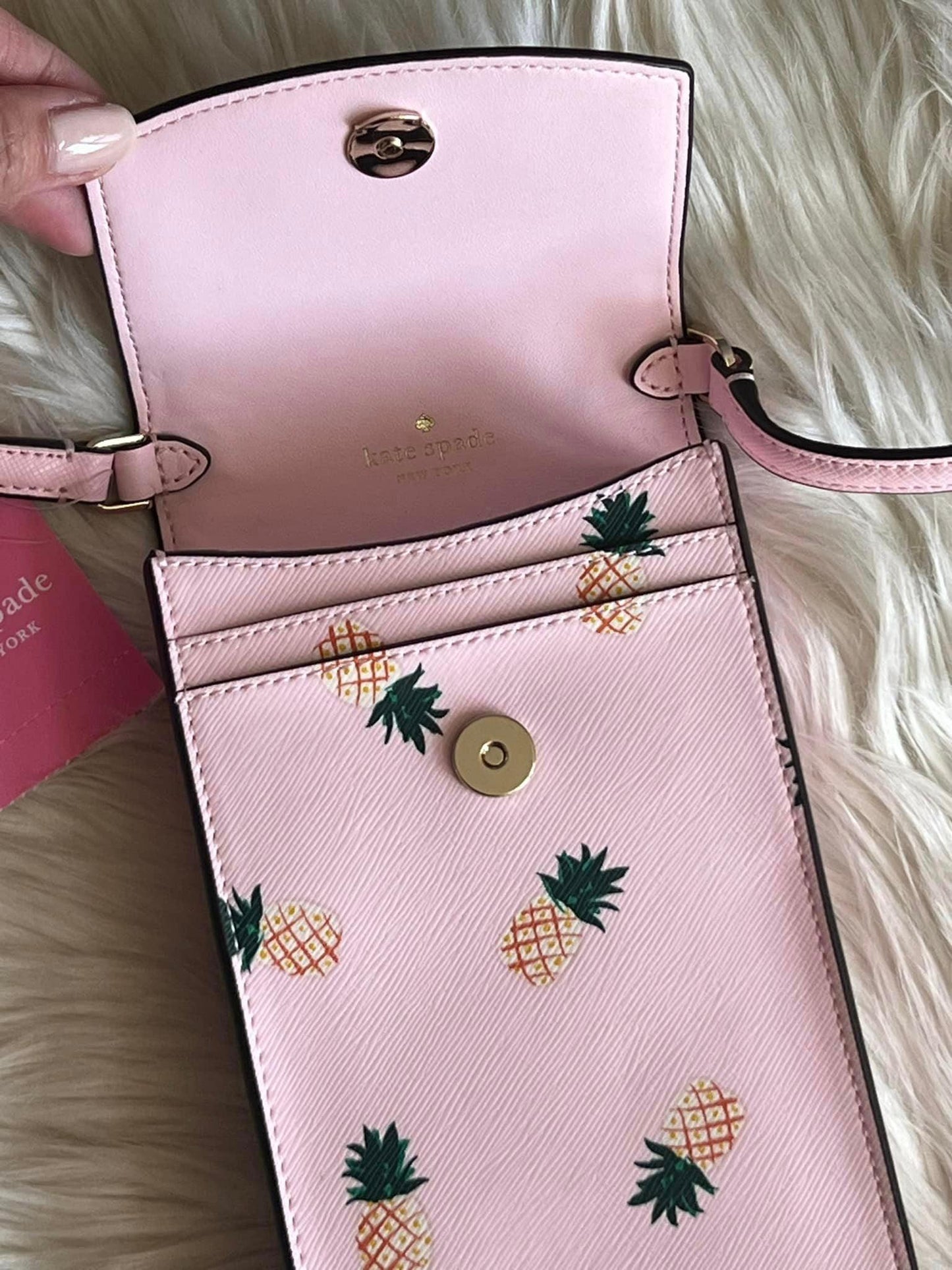 Kate Spade Staci Pineapples Print North South Crossbody