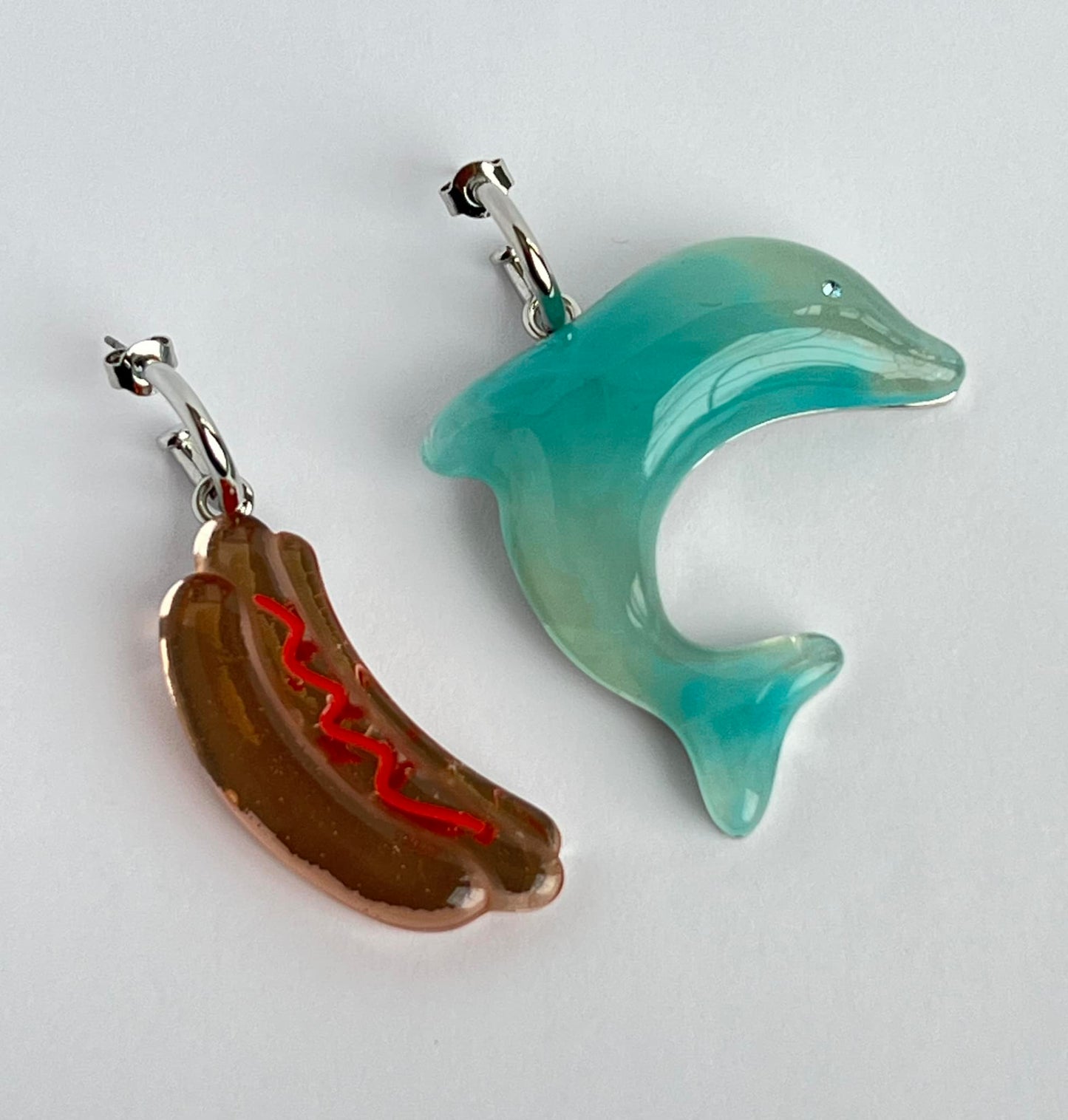 Coach Hotdog Dolphin Mismatch Earrings