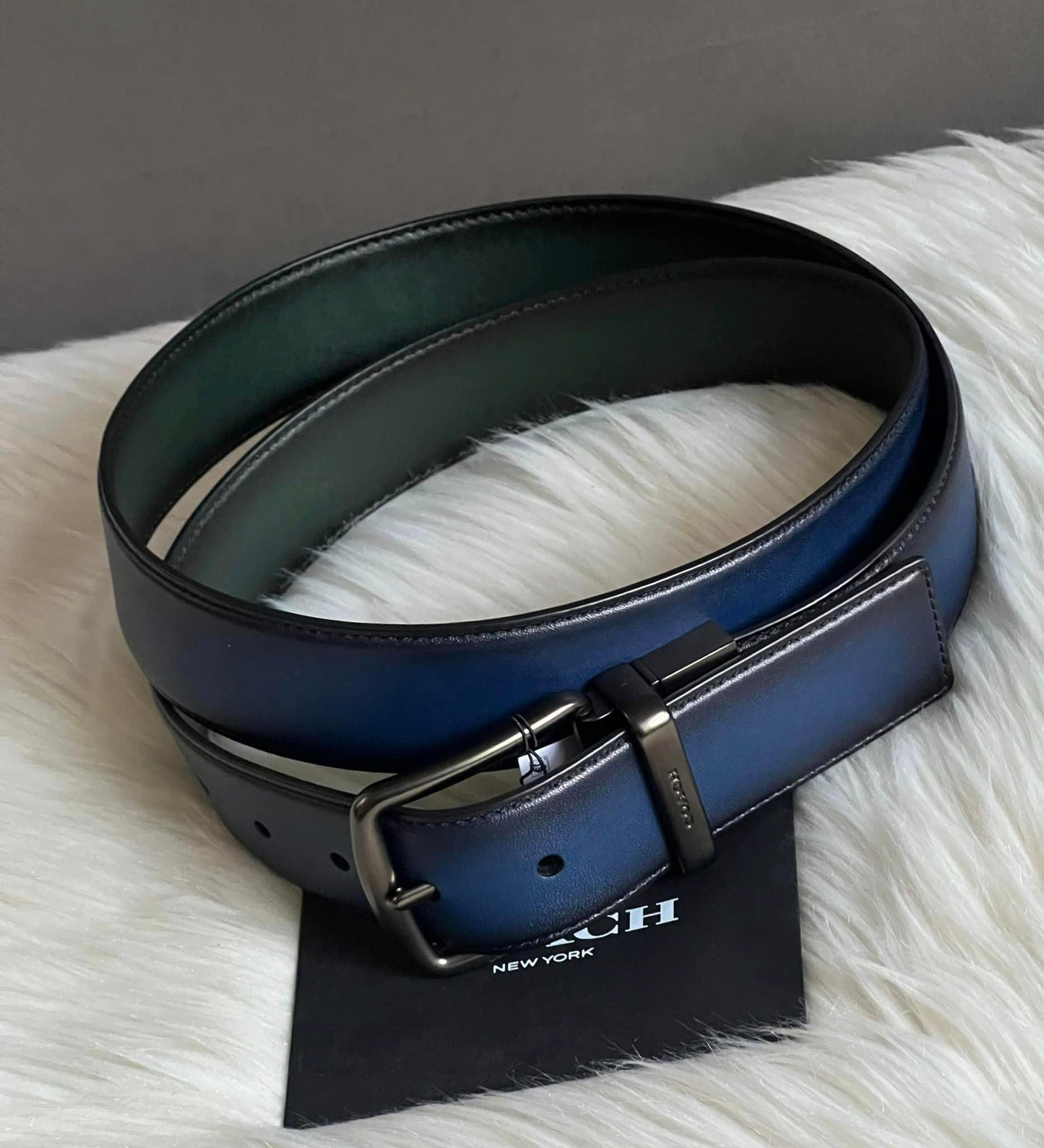 Coach Men’s Harness Buckle Reversible Belt