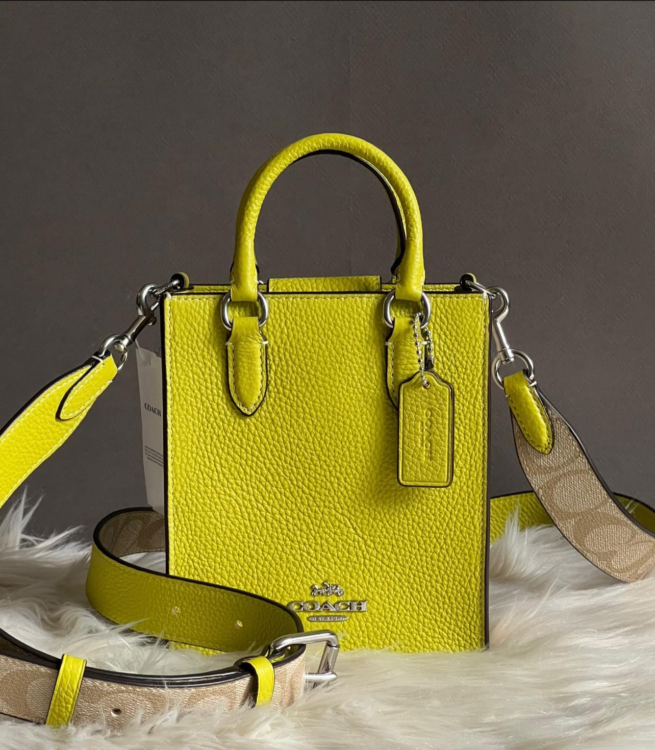 Coach North South Mini Tote with Signature Canvas
