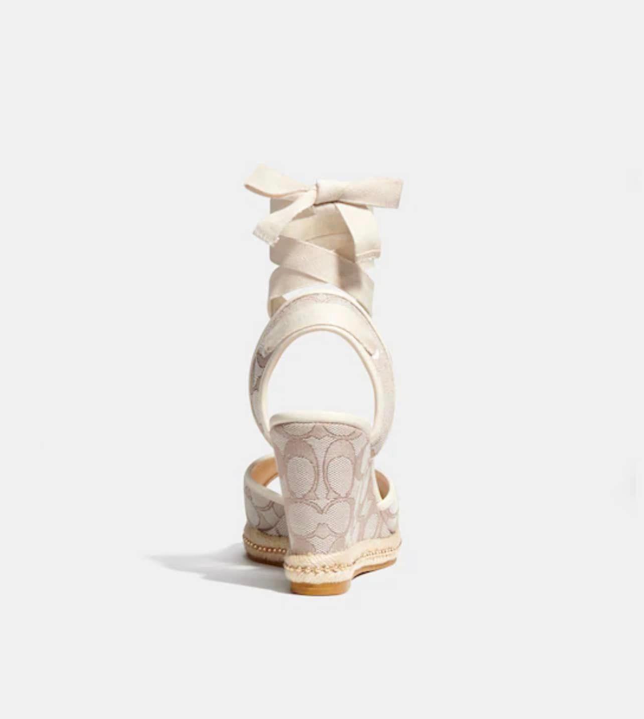 Coach Page Wedge in Recycled Signature Jacquard
