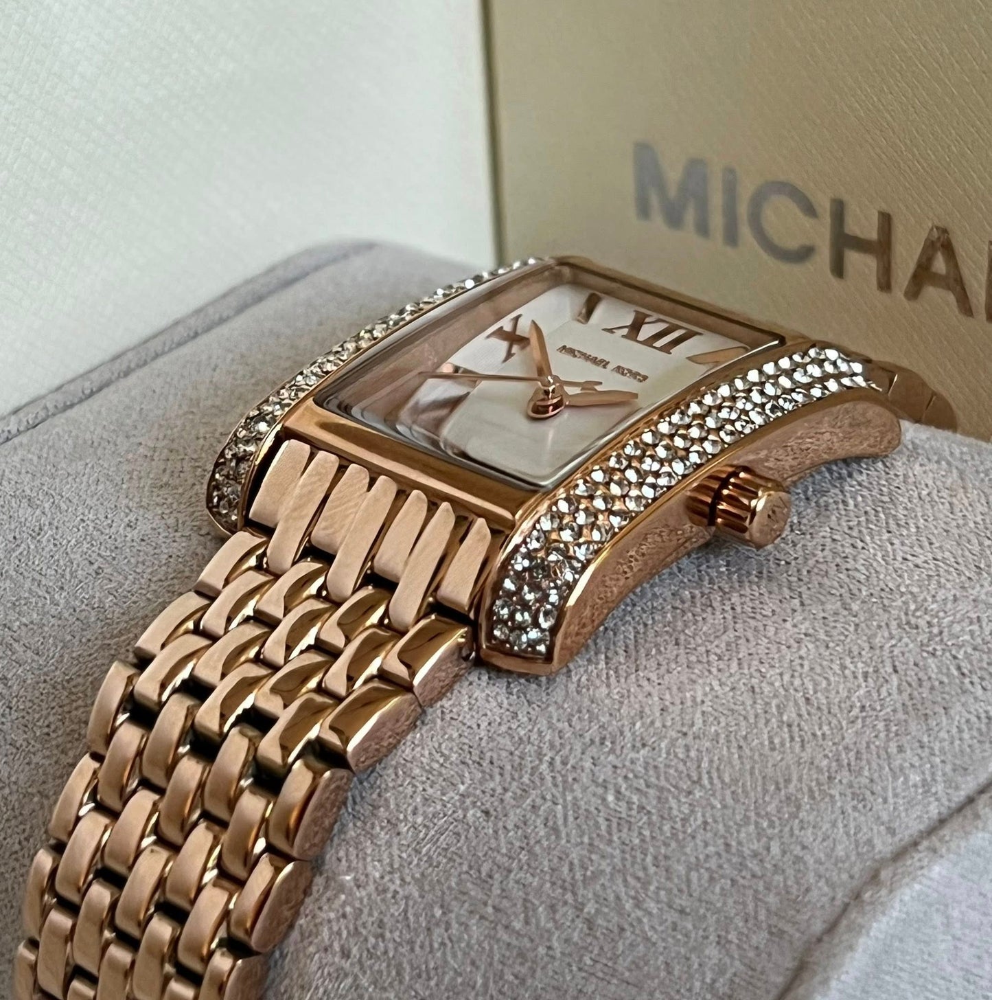 Michael Kors Women’s Emery Three-Hand Rose Gold-Tone Stainless Steel Watch