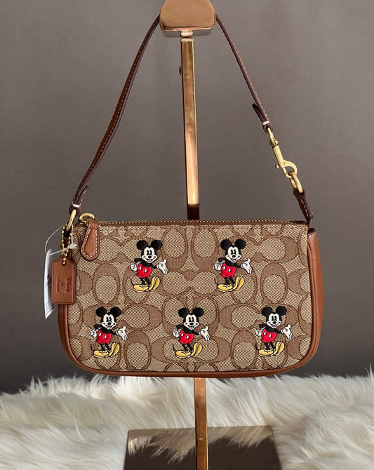 Coach Disney X Nolita 19 in Signature Jacquard with Mickey Mouse Print