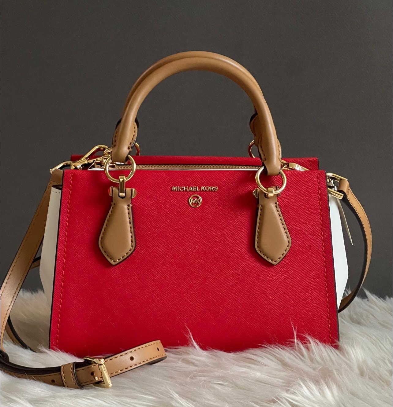 Michael Kors Marilyn Small Color-Block Saffiano Leather Crossbody Bag
