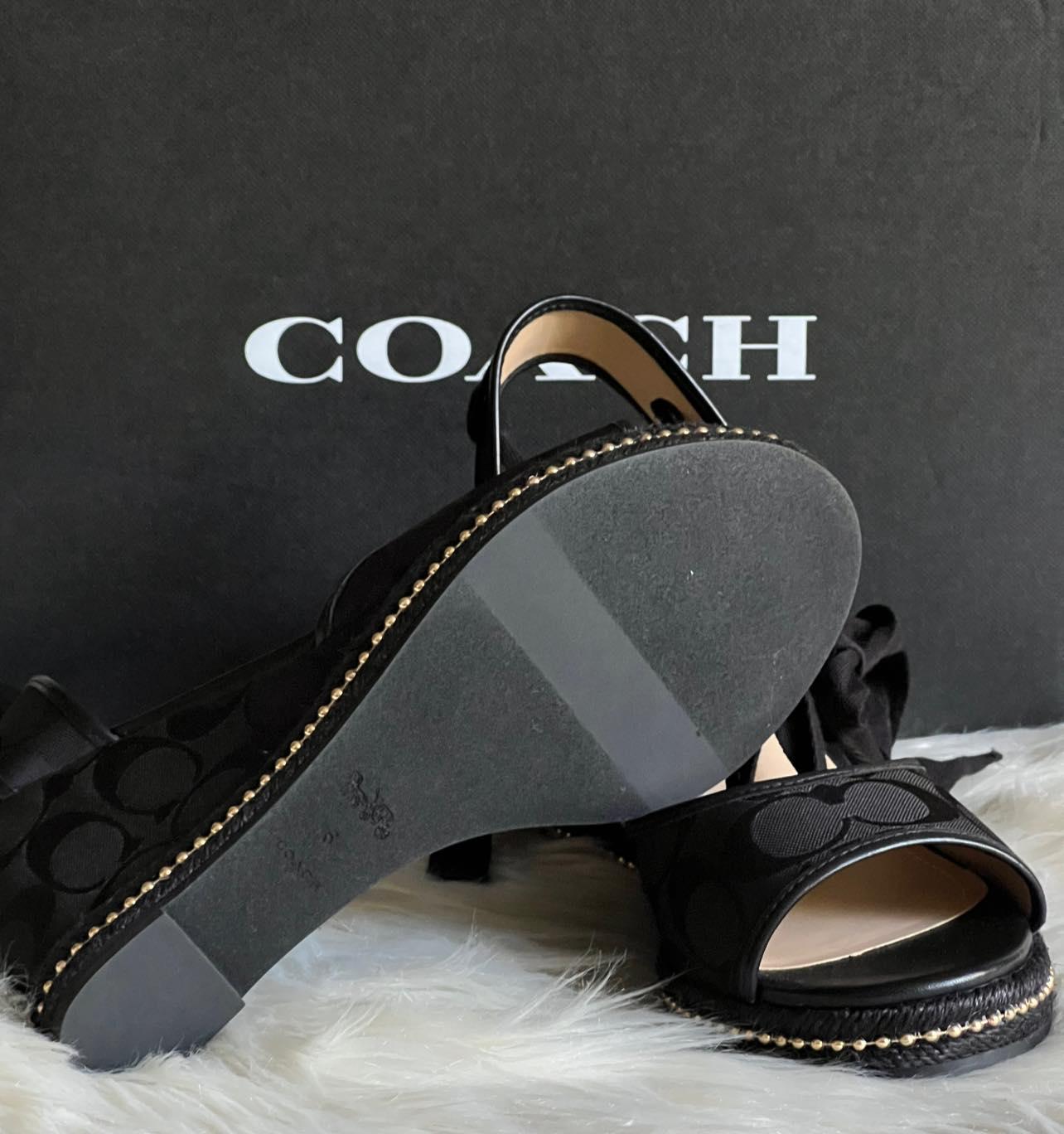 Coach Page Wedge in Recycled Signature Jacquard