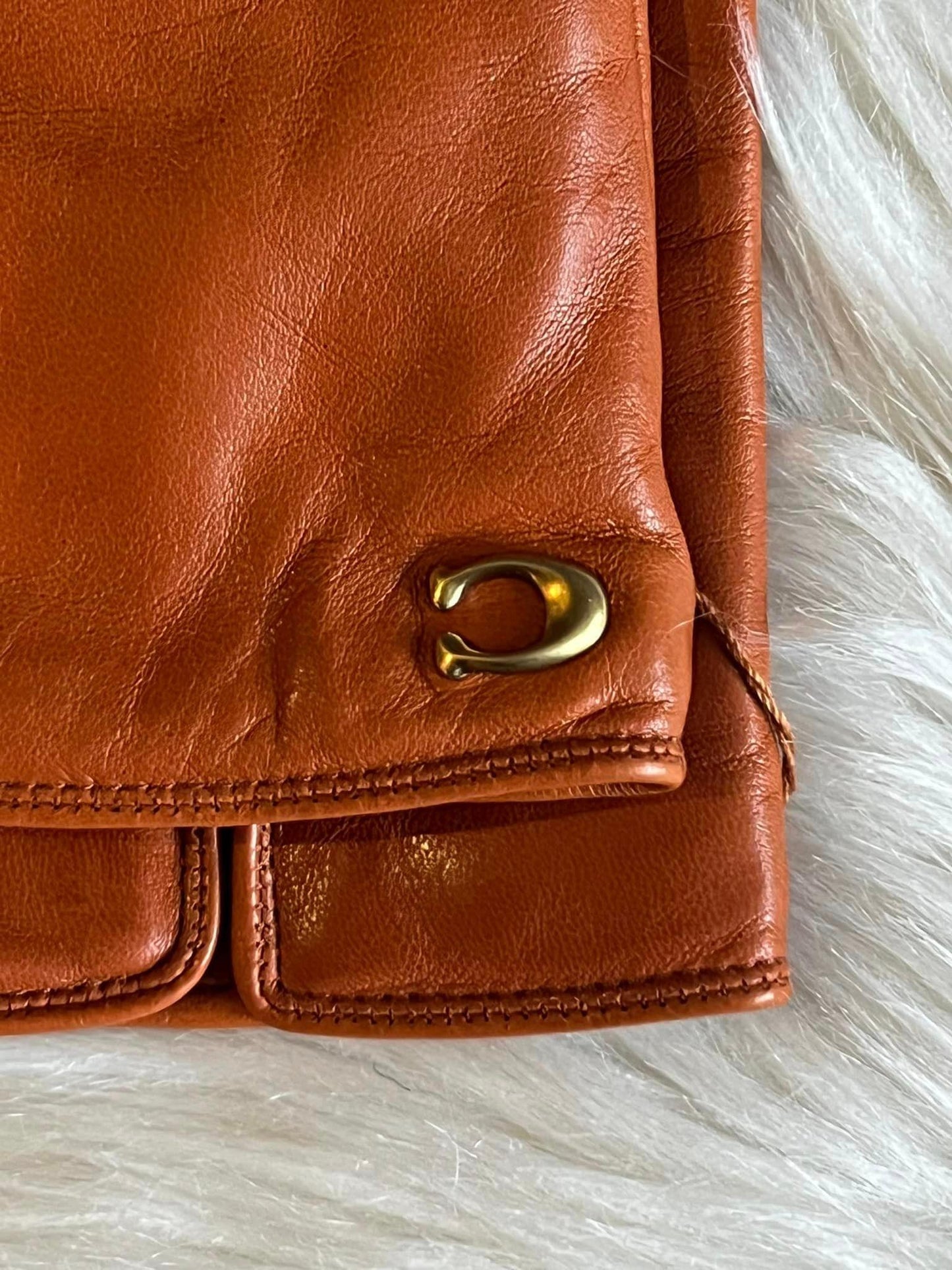 Coach Sculpted Signature Leather Tech Gloves