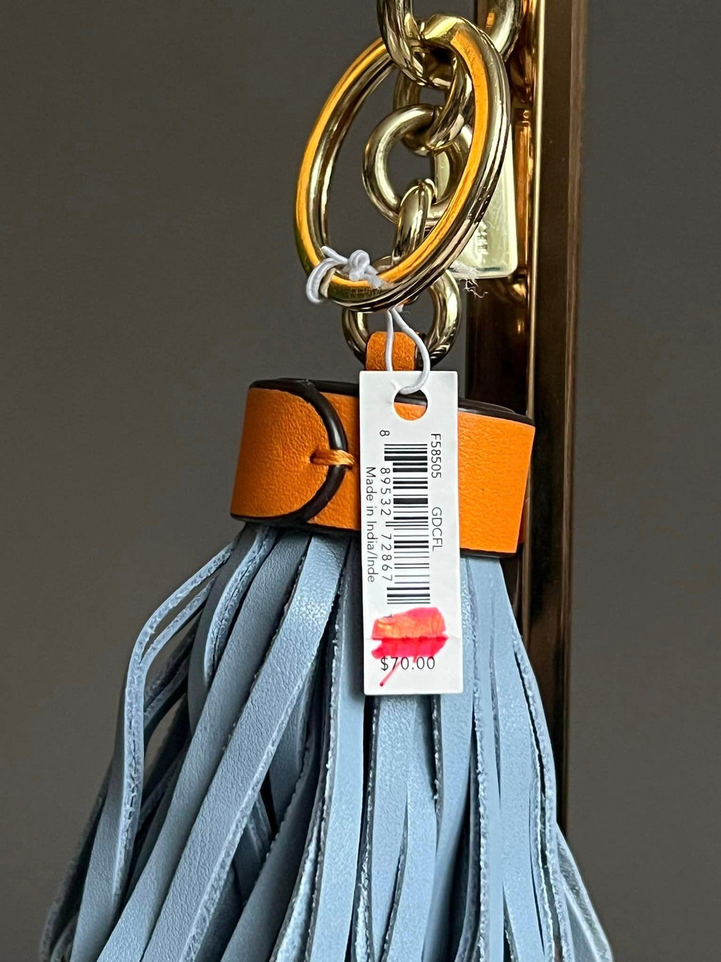 Coach Leather Tassel Bag Charm