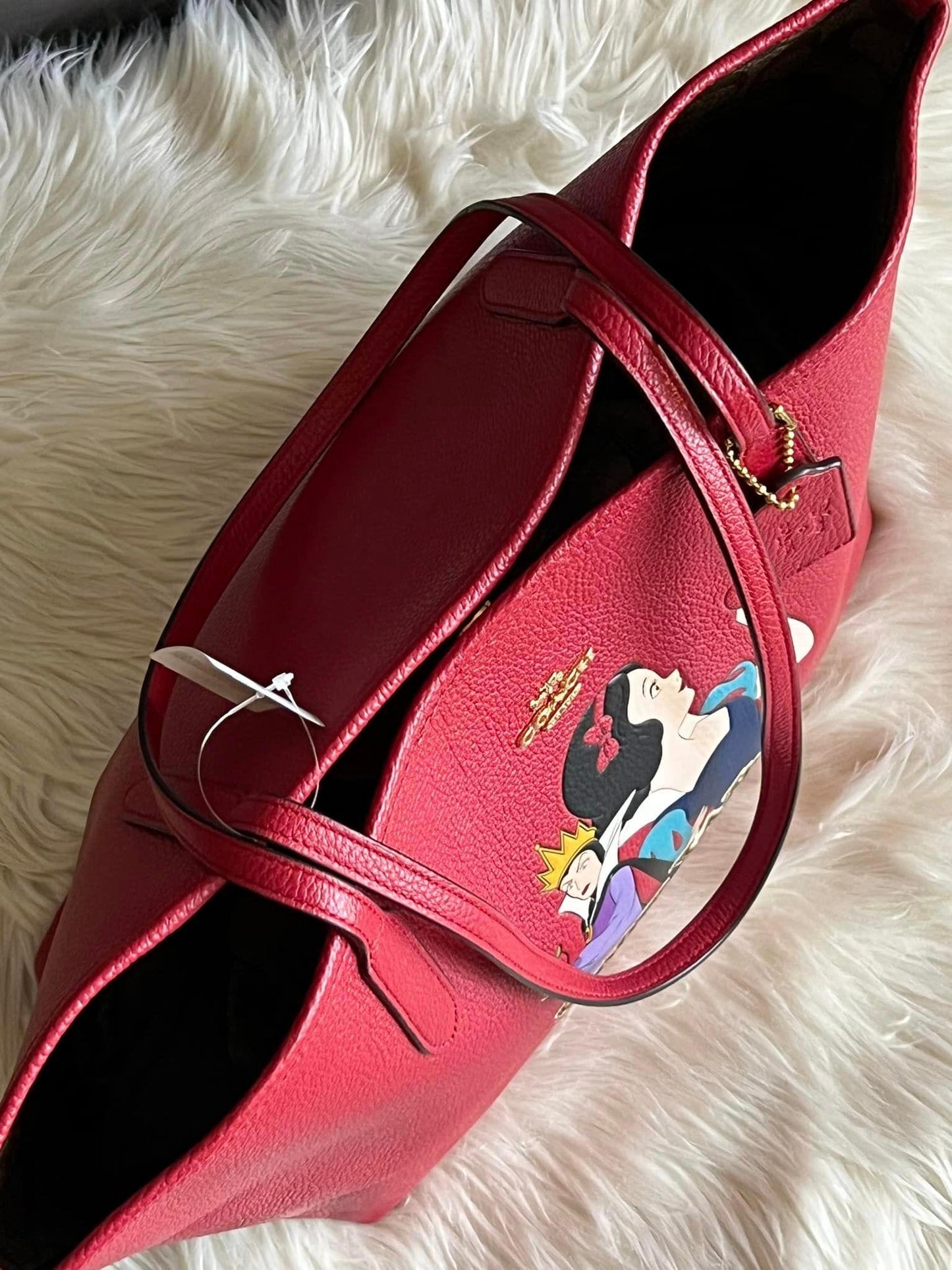 Disney X Coach City Tote with Signature Canvas Interior and Evil Queen Motif