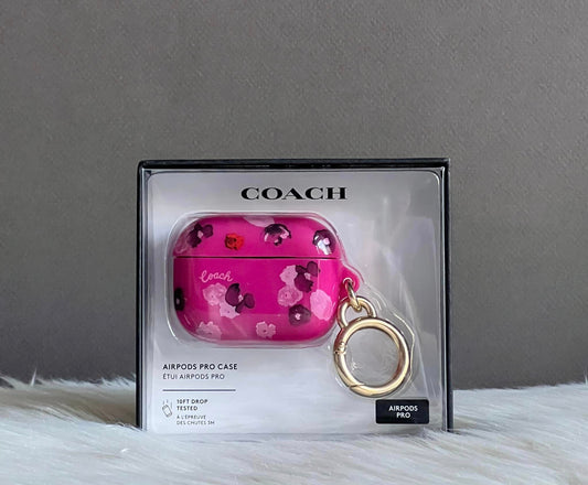 Coach Airpods Pro Case With Halftone Floral Print