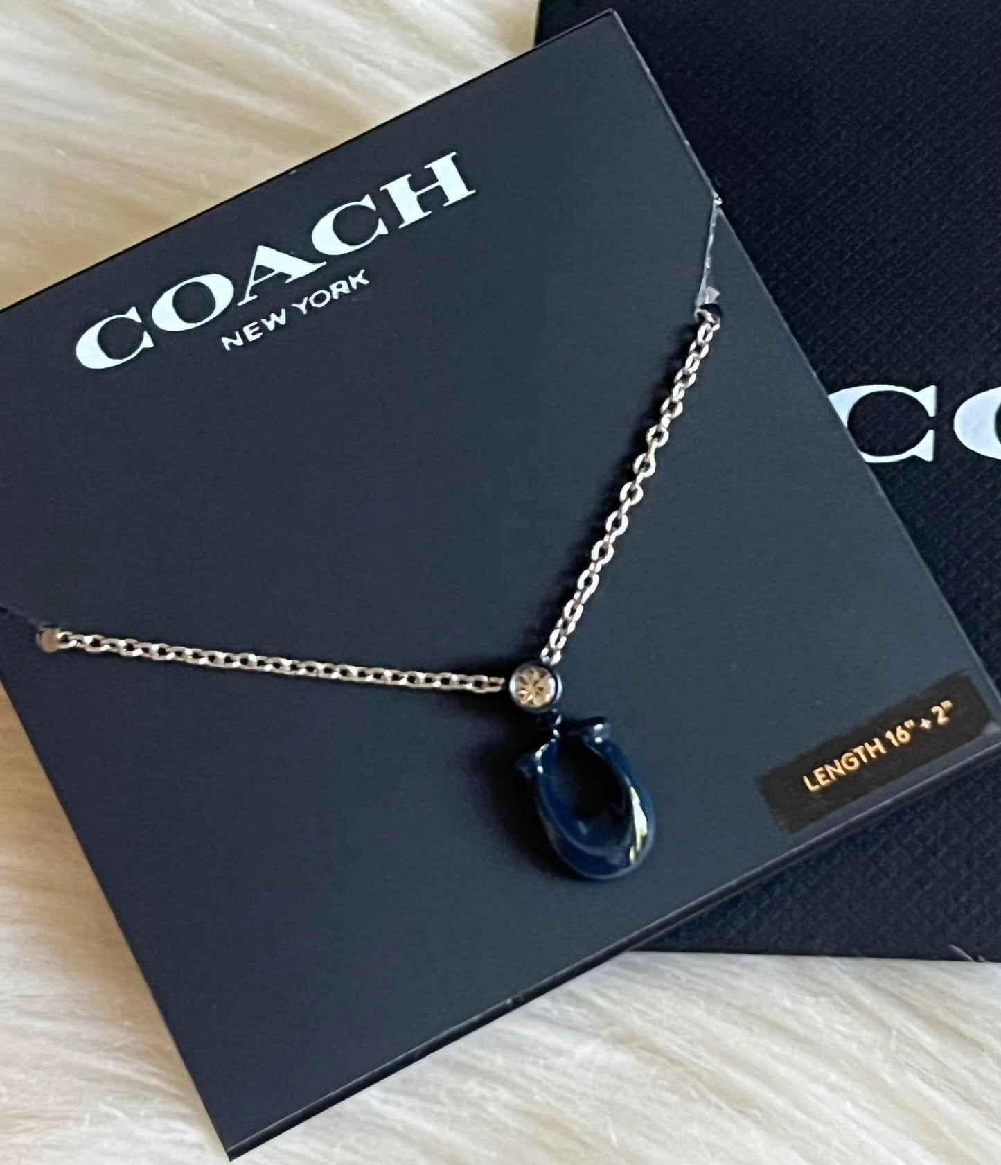 Coach Signature Enamel Necklace