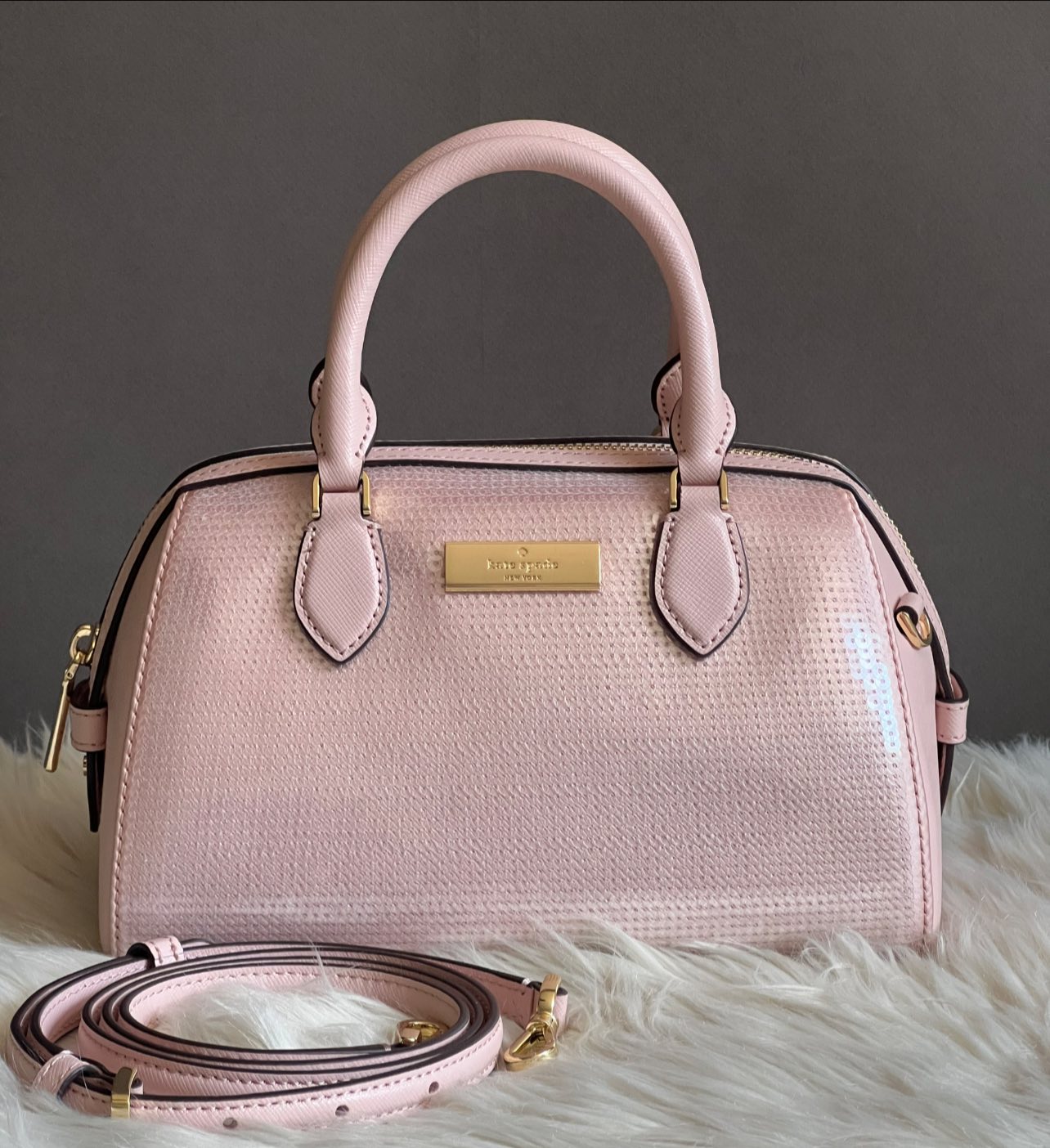 Kate Spade Madison Satin Sequin Small Dolly Duffle