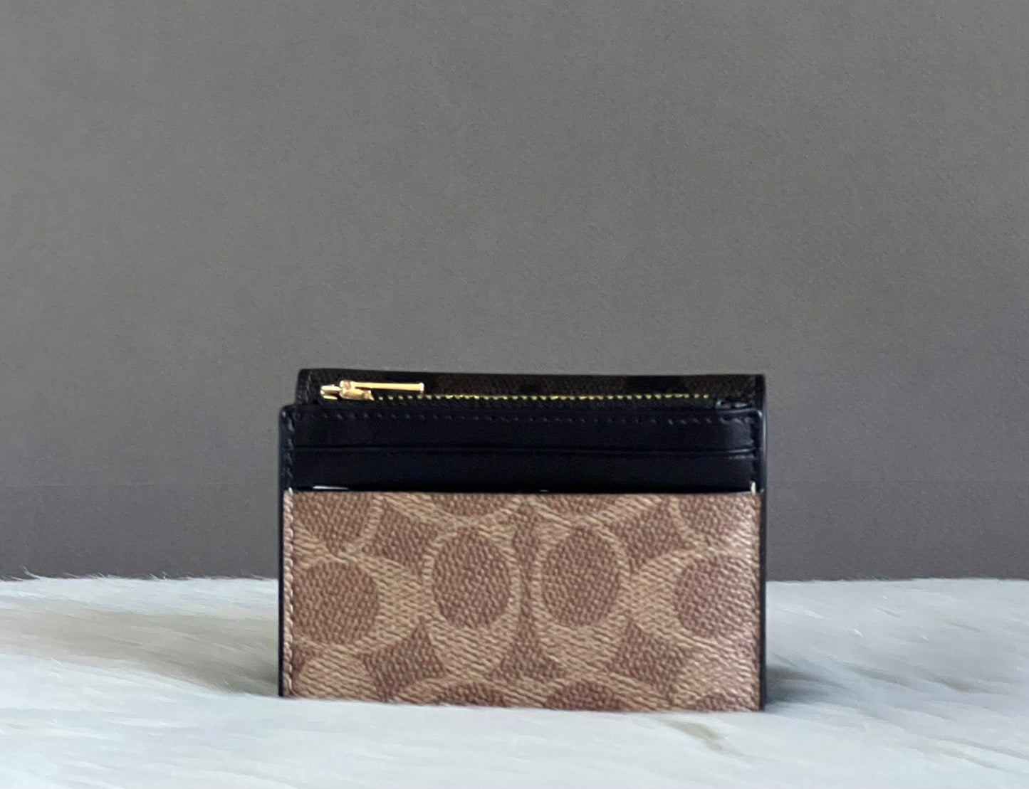 Coach Card Holder Wallet In Blocked Signature Canvas