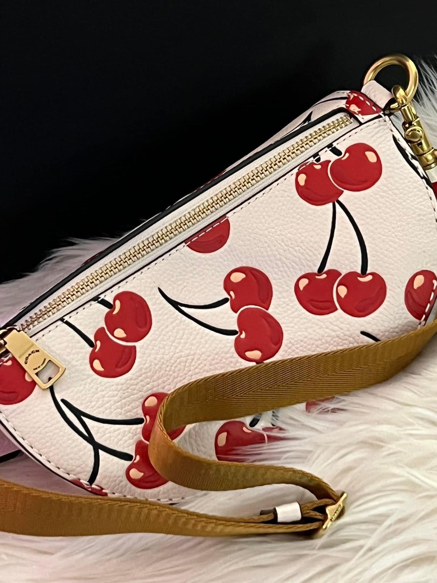 Coach Bethany Belt Bag with Cherry Print