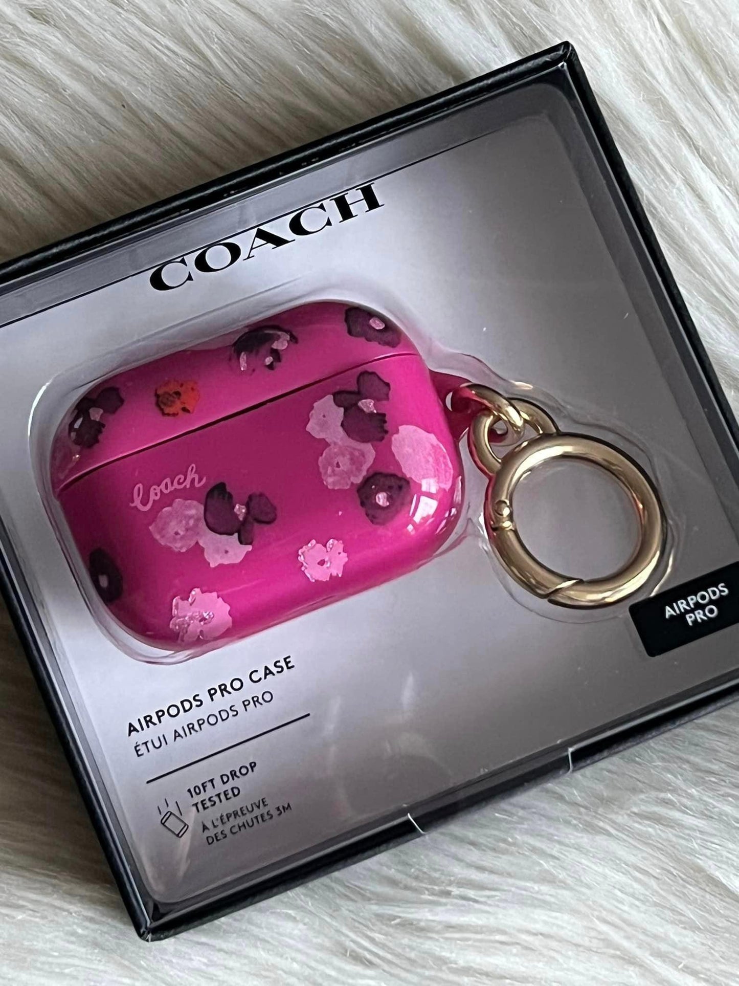 Coach Airpods Pro Case With Halftone Floral Print