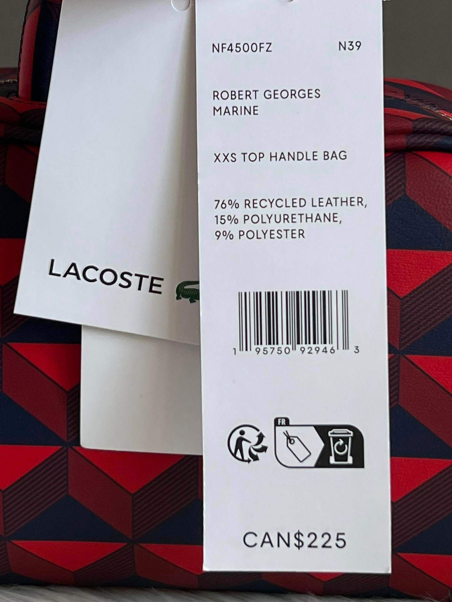 Lacoste Women's Mini Lora Leather Crossbody Bag