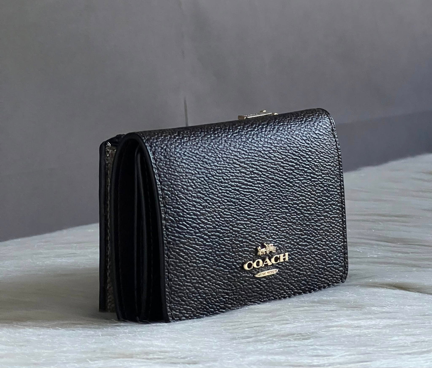 Coach Card Holder Wallet In Blocked Signature Canvas