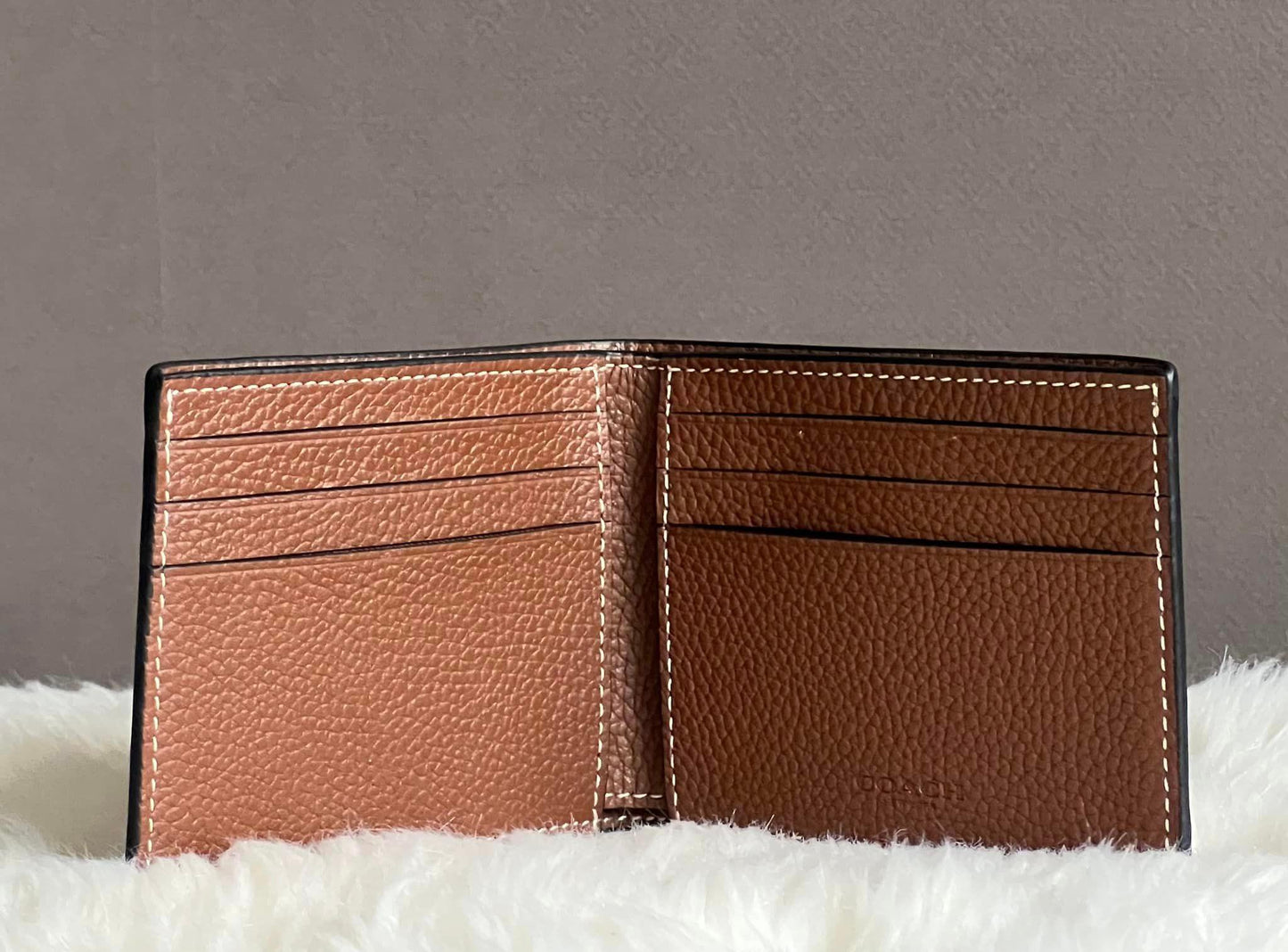 Coach Men’s Slim Billfold Wallet In Signature Leather
