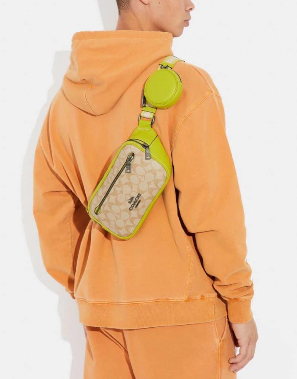Coach Elias Belt Bag in Colorblock Signature Canvas