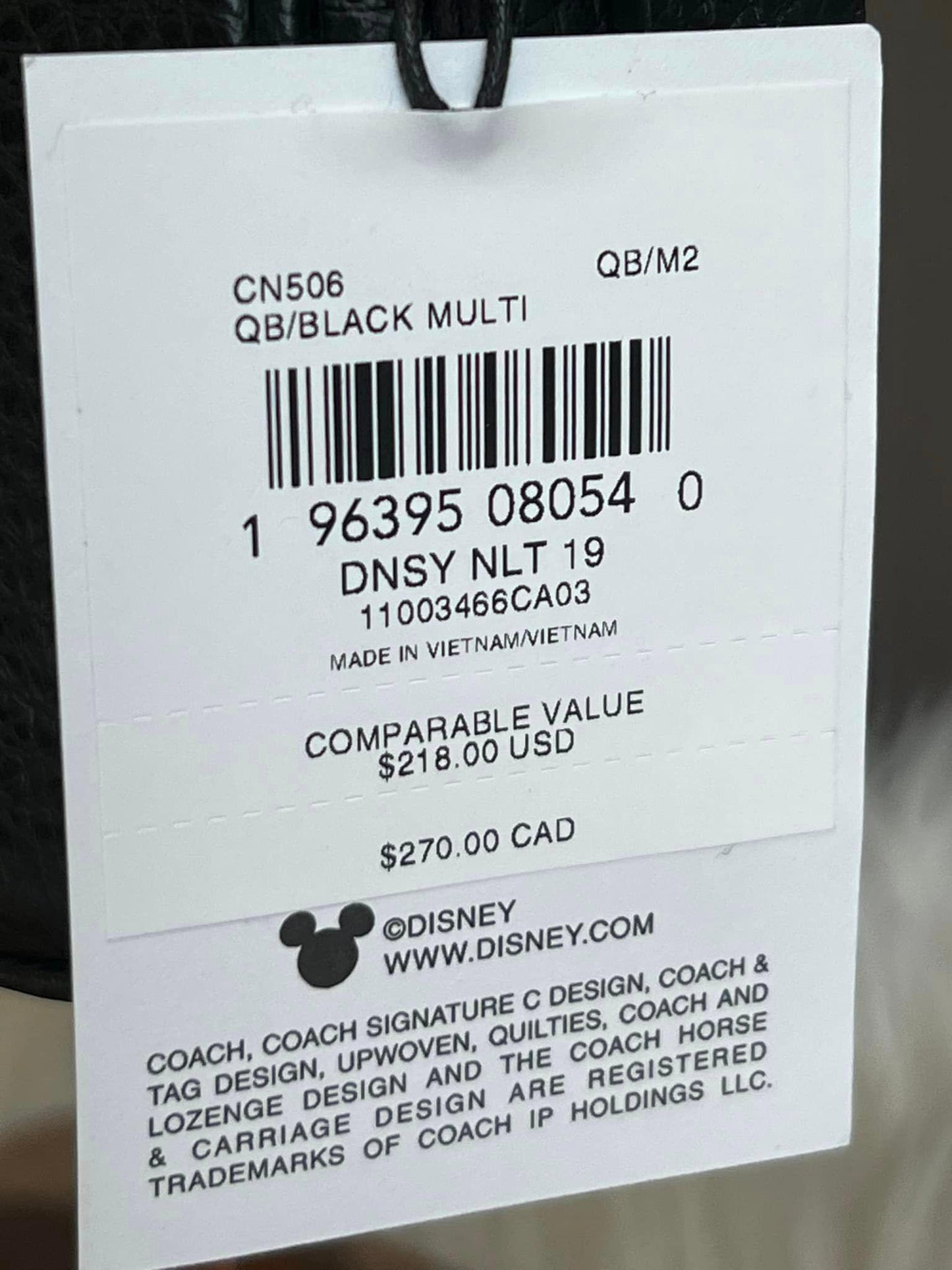 Coach Disney X Nolita 19 with Wink Mickey Mouse Print