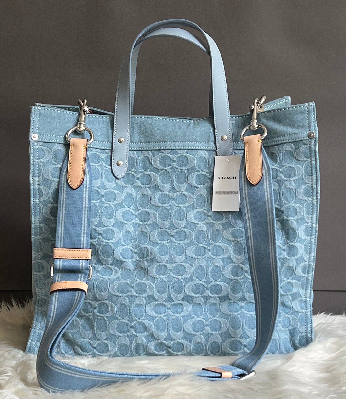 Coach Field Tote 40 in Signature Denim