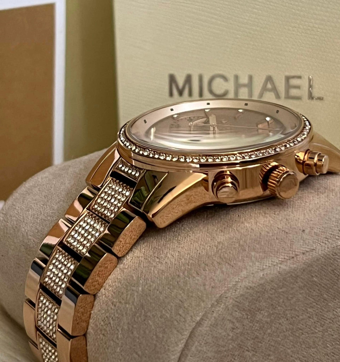 Michael Kors Women’s Ritz Pavé Rose Gold-Tone Watch