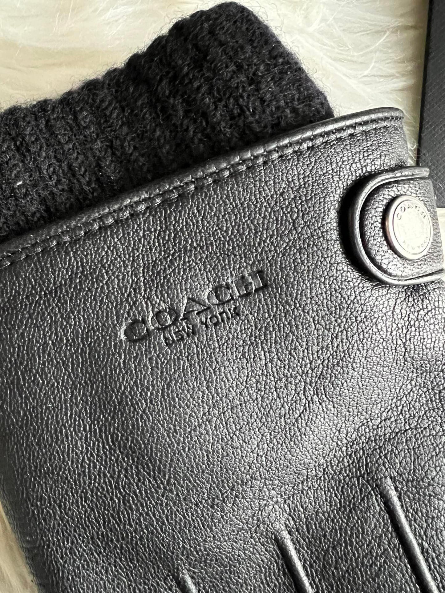 Coach 3-in-1 Leather Gloves