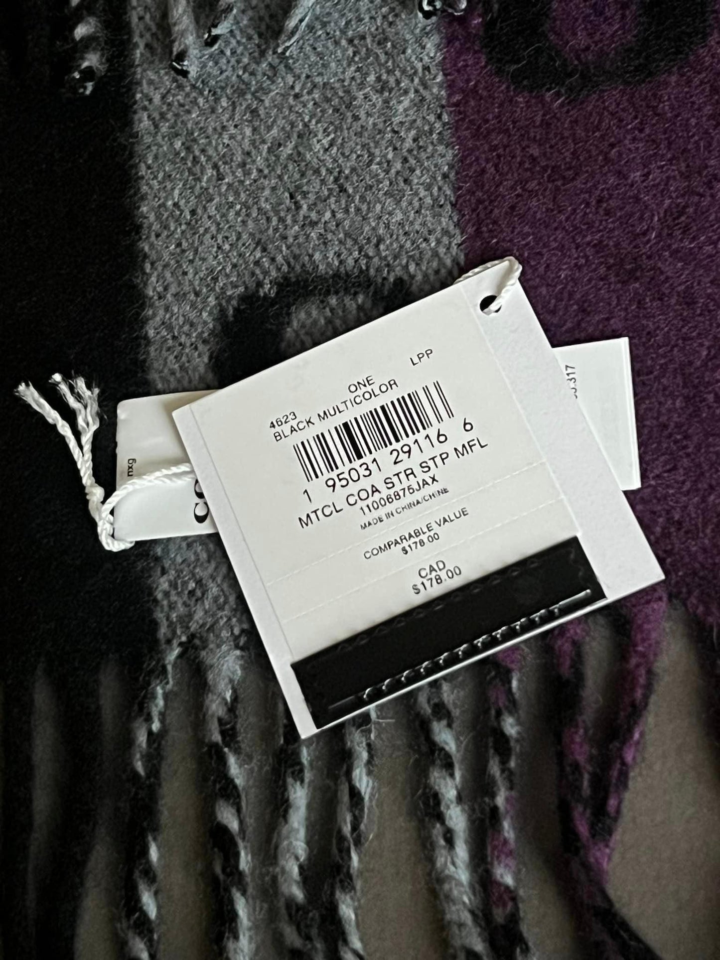 Coach Stars Striped Print Muffler