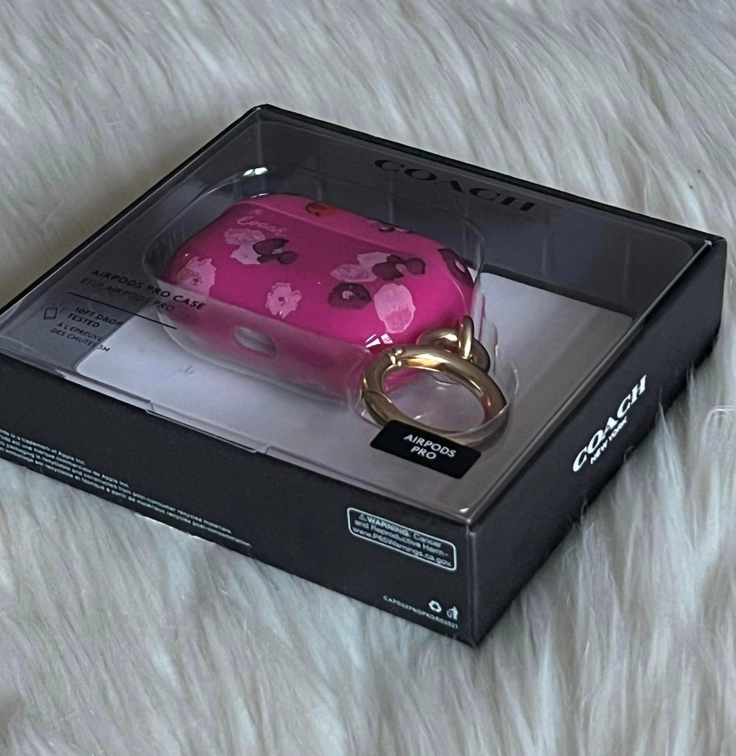 Coach Airpods Pro Case With Halftone Floral Print