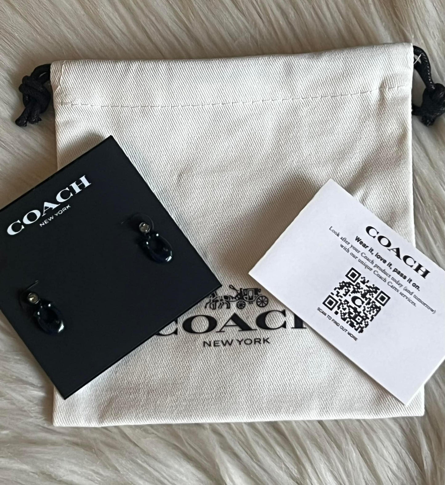 Coach Signature Enamel Earrings