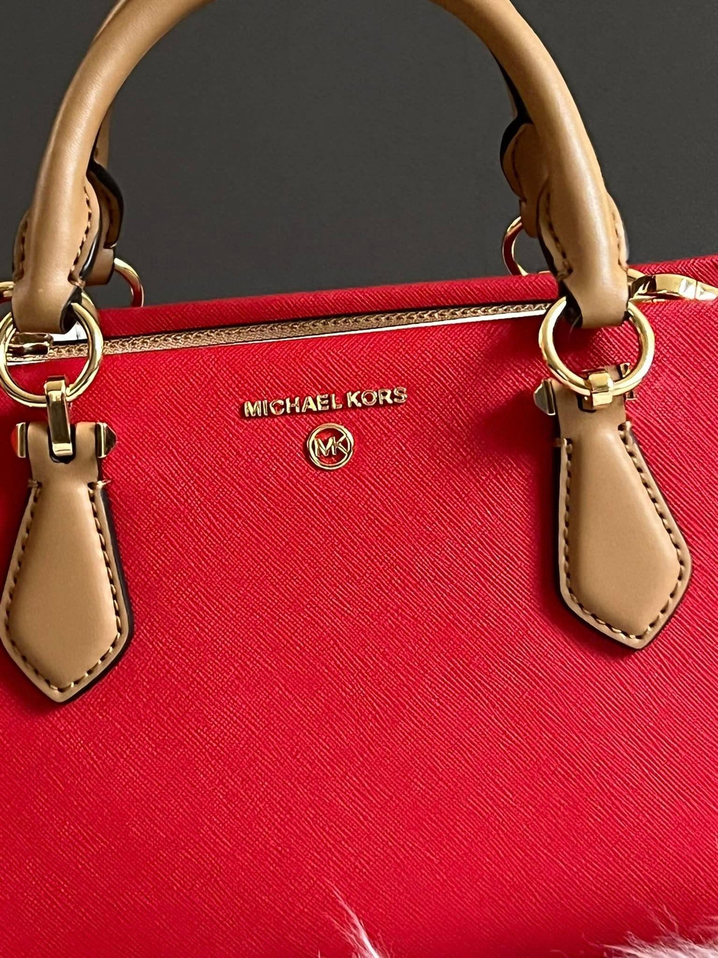 Michael Kors Marilyn Small Color-Block Saffiano Leather Crossbody Bag