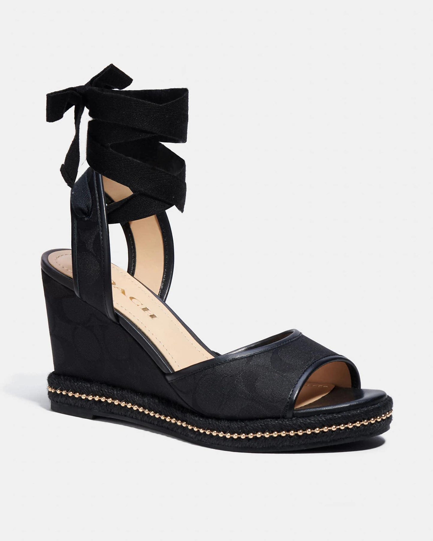 Coach Page Wedge in Recycled Signature Jacquard