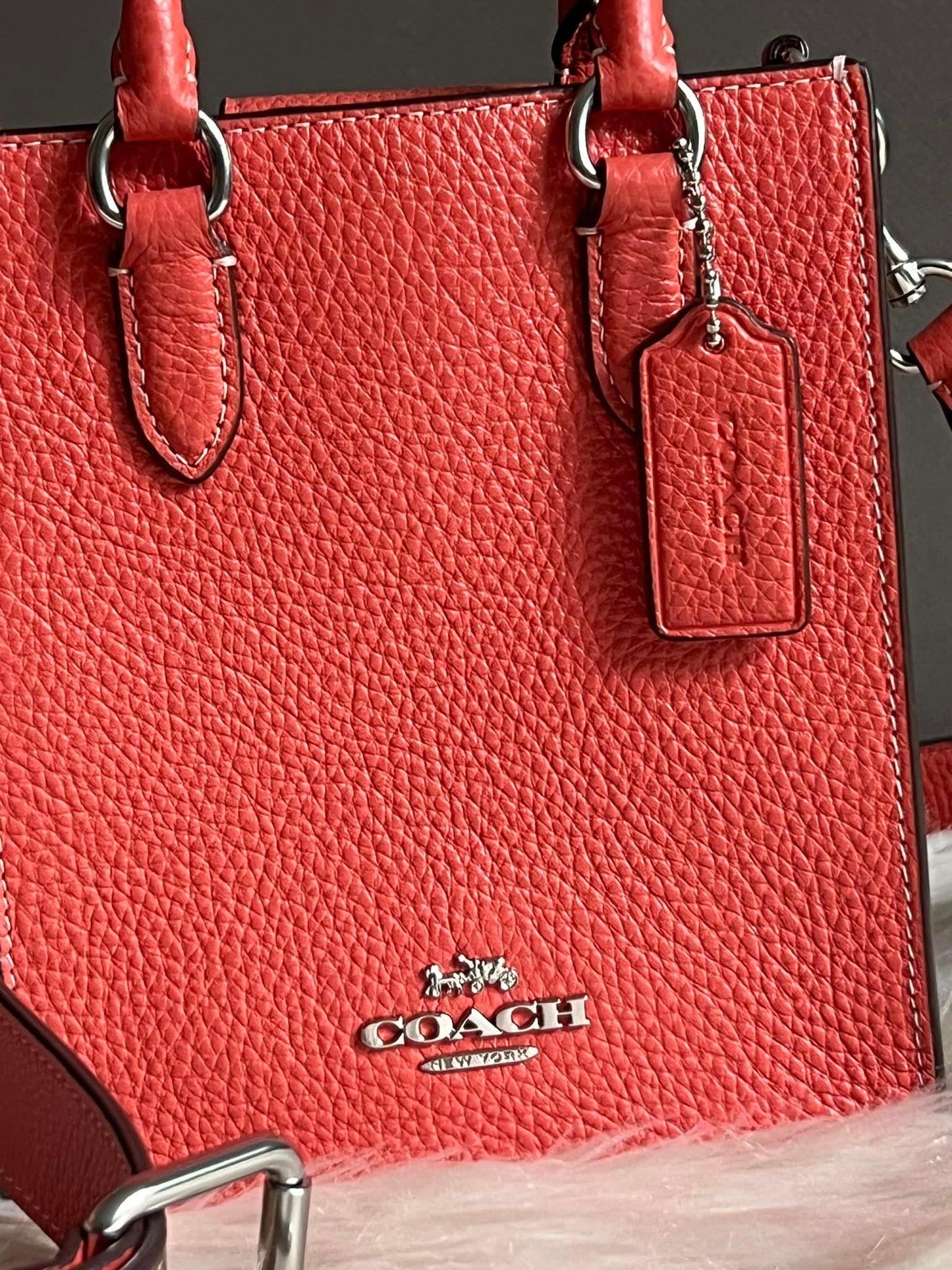 Coach North South Mini Tote with Signature Canvas
