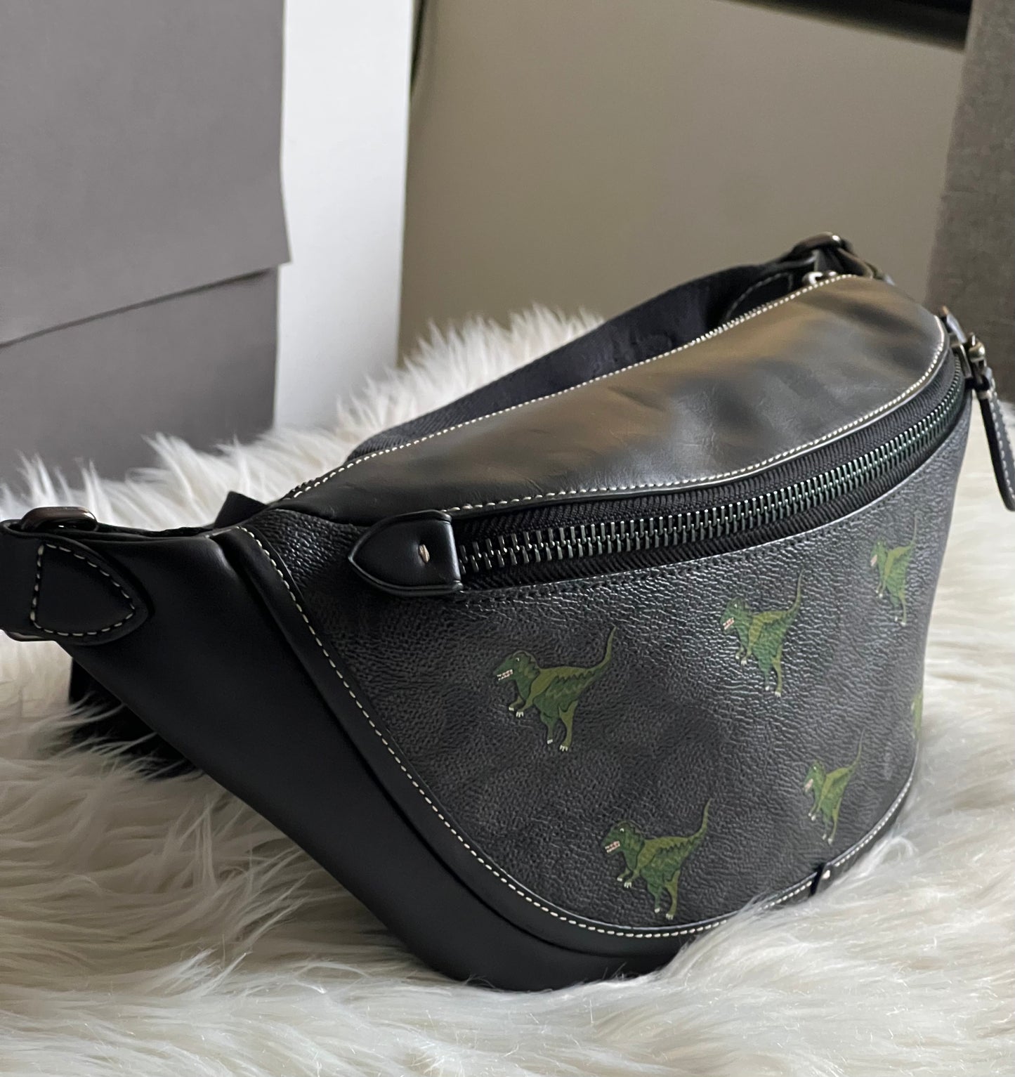 Coach League Belt Bag in Signature Canvas with Rexy Print