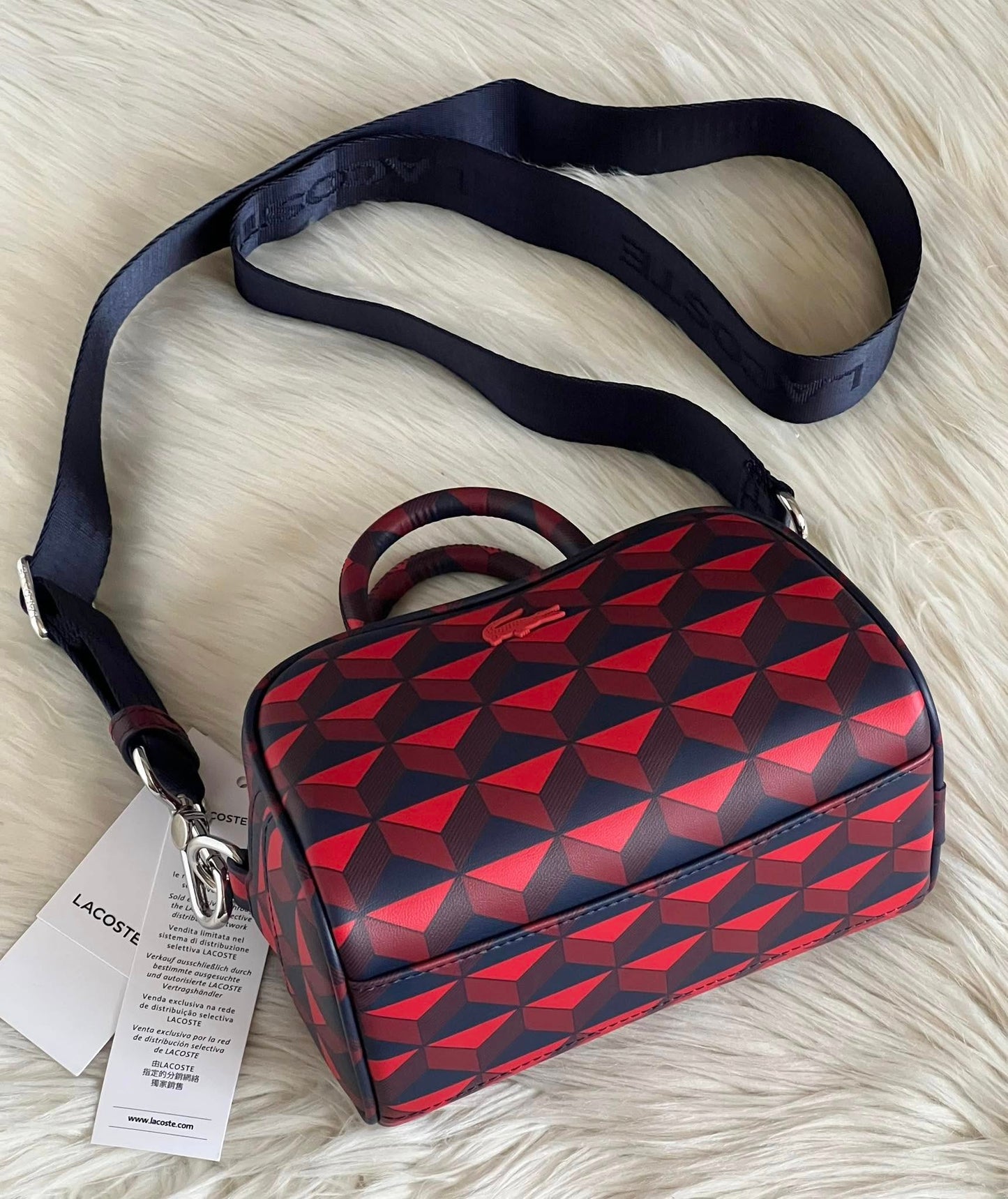Lacoste Women's Mini Lora Leather Crossbody Bag