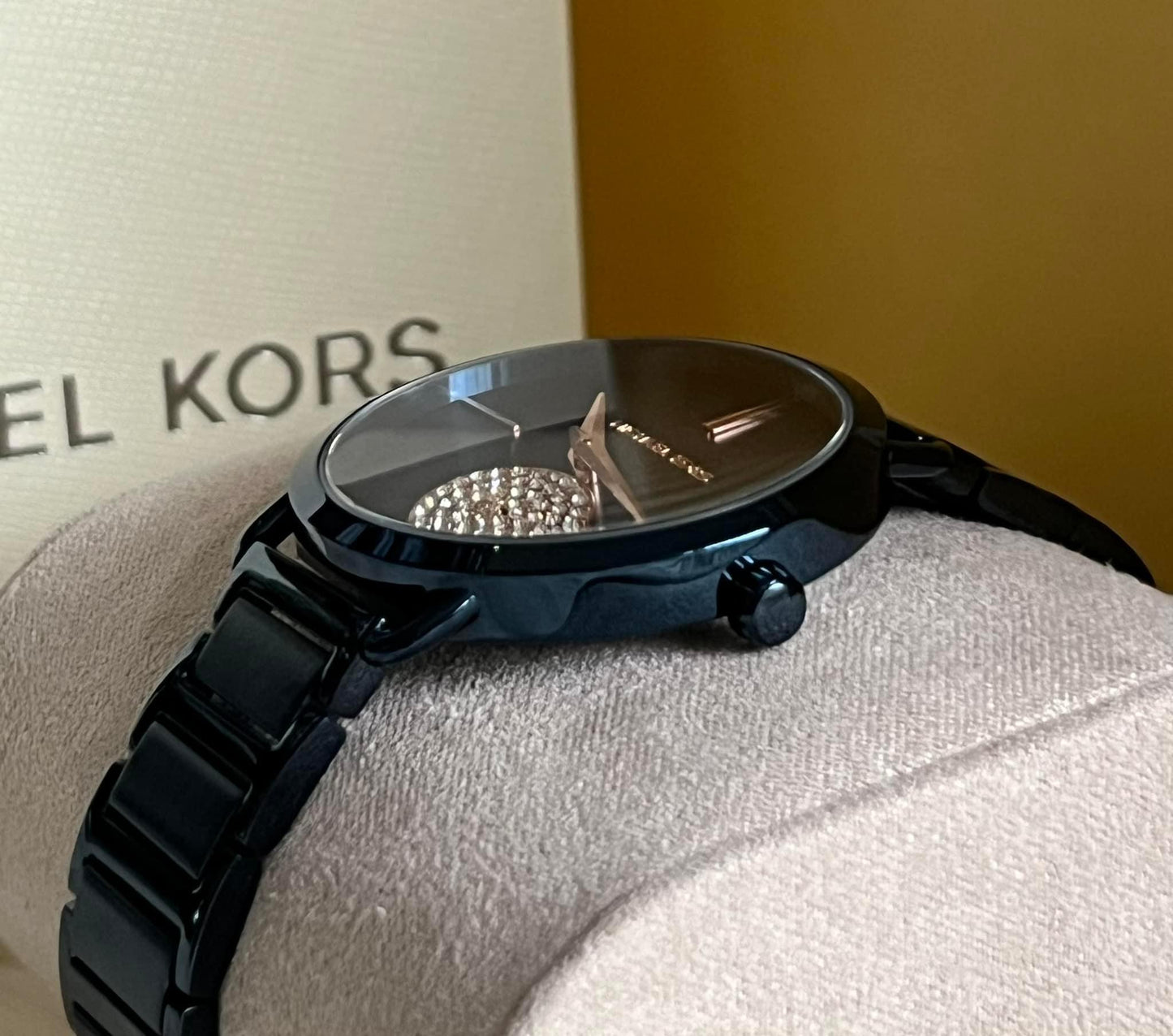 Michael Kors Women's Portia Crystallized Blue Steel Watch