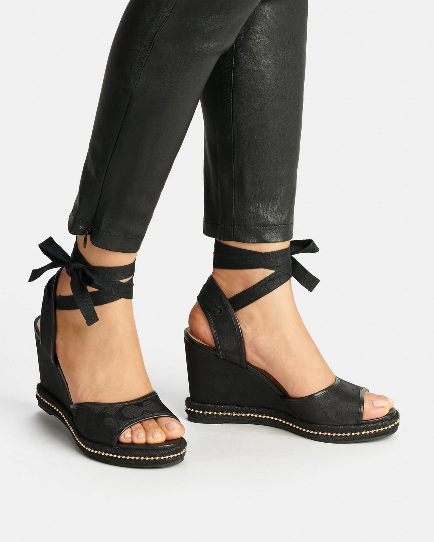 Coach Page Wedge in Recycled Signature Jacquard