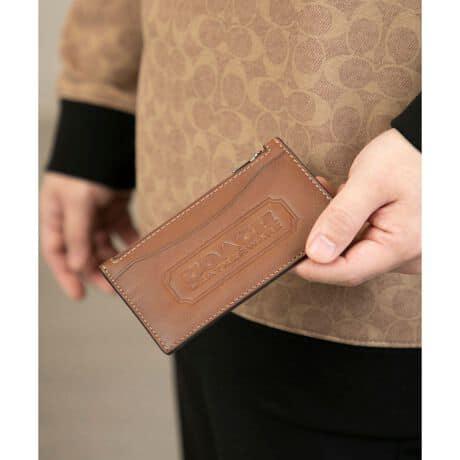 Coach Men’s Zip Card Case with Coach Badge