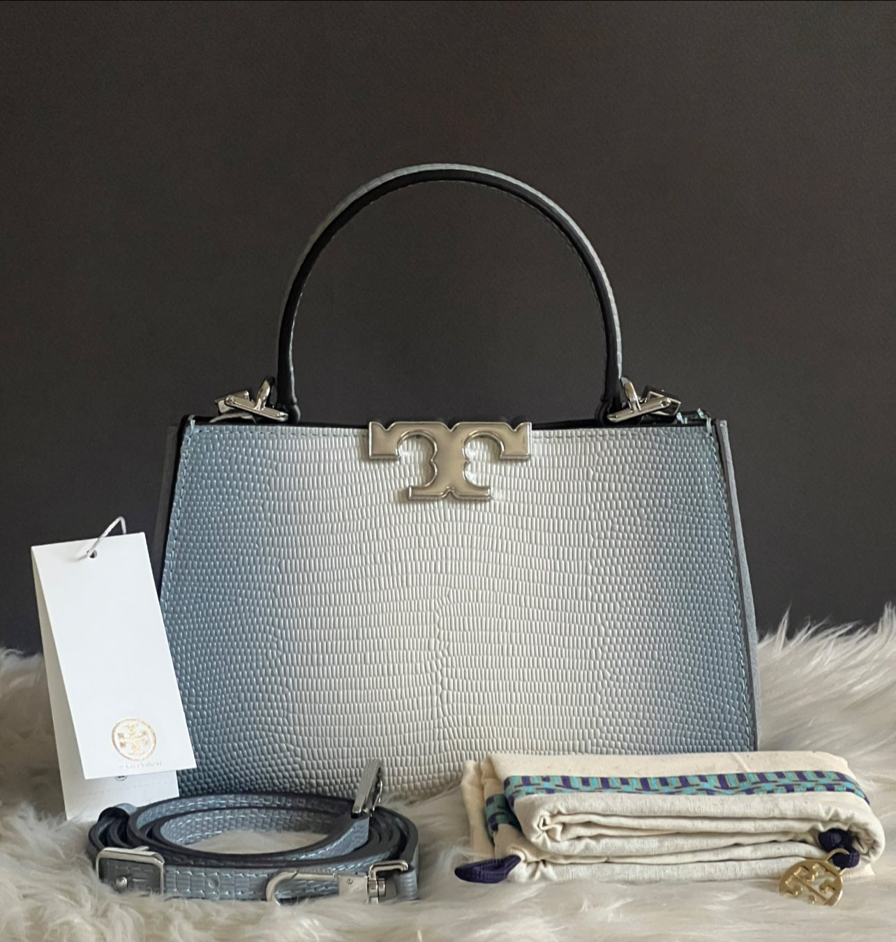 Tory Burch Eleanor Lizard Mini Satchel