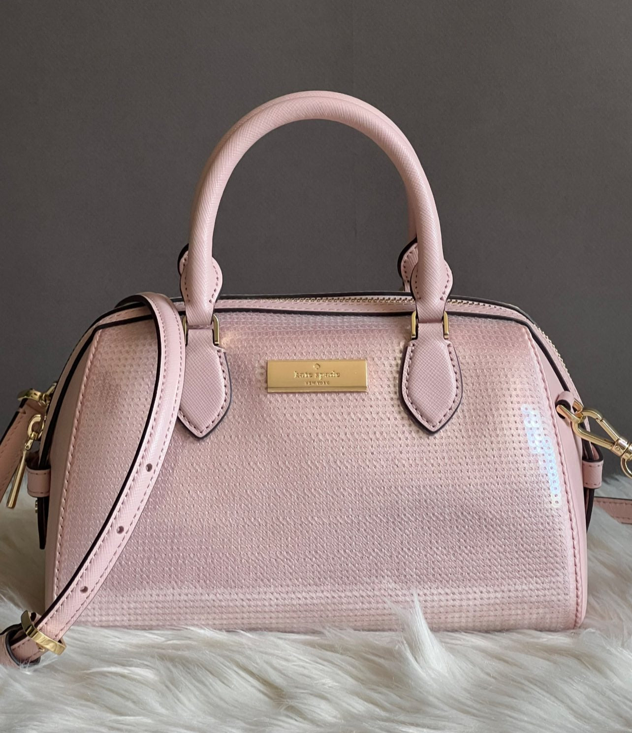 Kate Spade Madison Satin Sequin Small Dolly Duffle