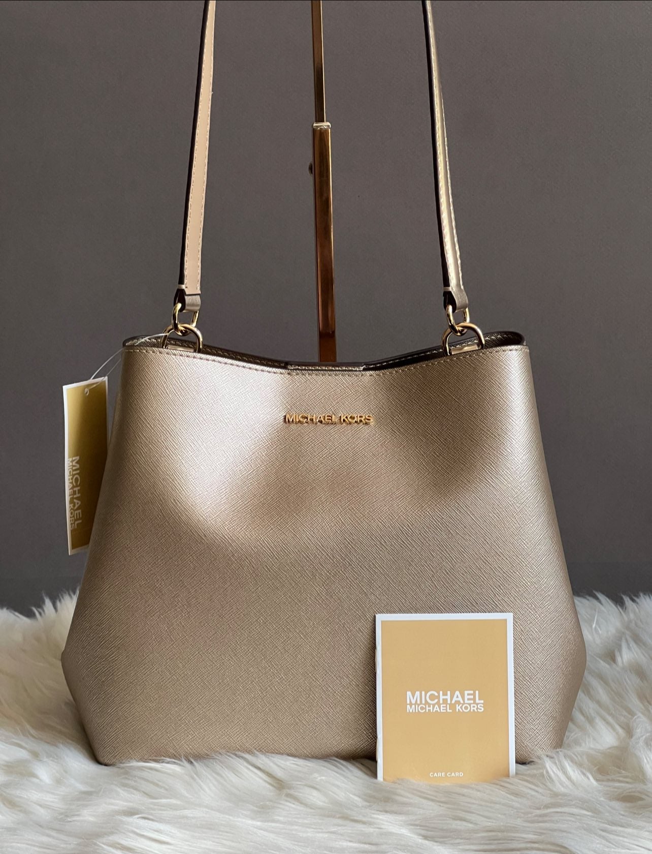 Michael Kors Pratt Medium Metallic Shoulder Bag