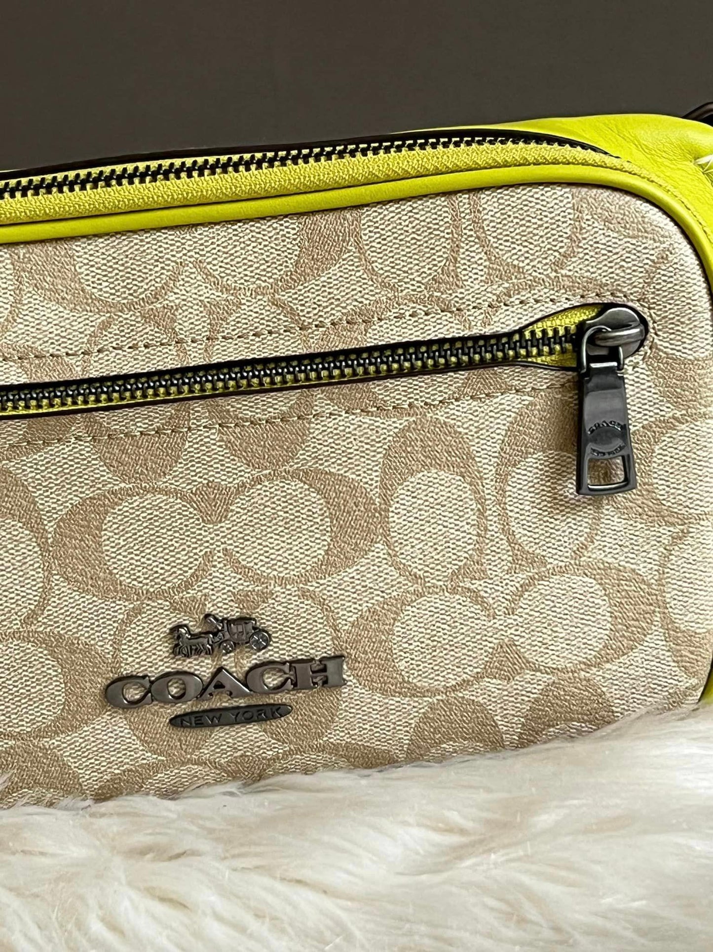 Coach Elias Belt Bag in Colorblock Signature Canvas