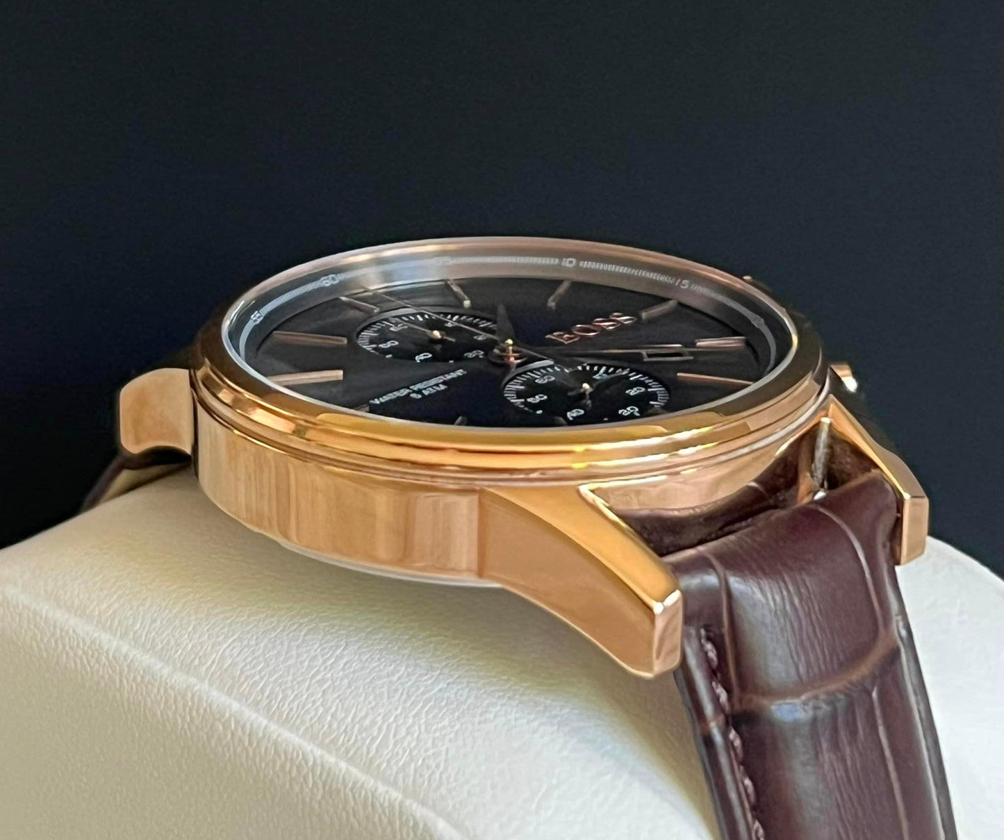 Hugo Boss Men’s Croc-Embossed Leather Watch